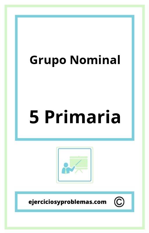 Ejercicios Grupo Nominal 5 Primaria Pdf