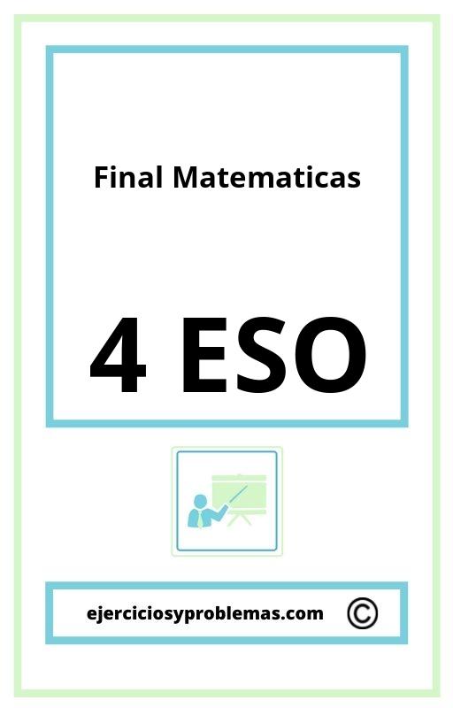 Examen Final Matematicas 4 Eso