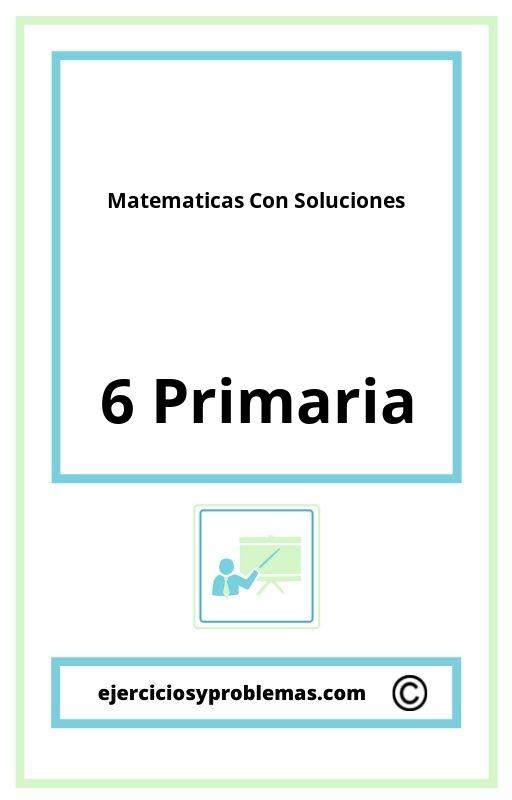 Problemas De Matematicas 6 Primaria Con Soluciones Pdf